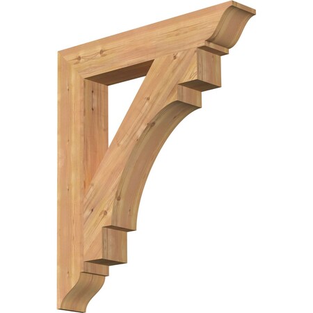 Ekena Millwork Merced Traditional Smooth Bracket, Western Red Cedar, 5 1/2"W x 34"D x 40"H BKT06X34X40MRC01SWR